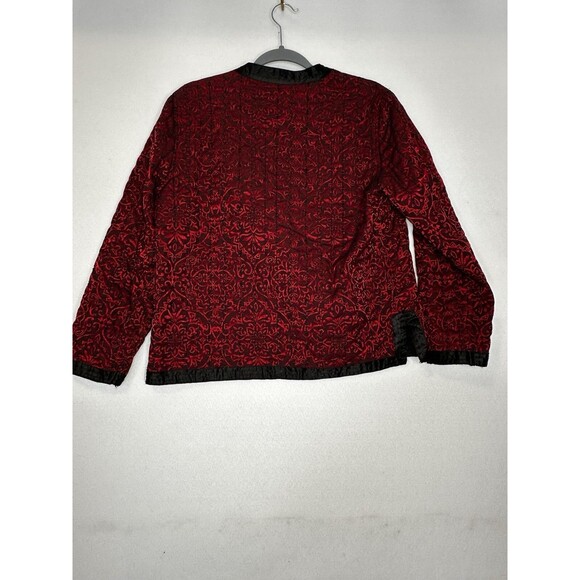 Alfred Dunner Jacket Women's Quilted Boho Grunge Black Dark Goth Vampire - Picture 10 of 12